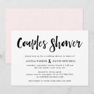 Convites Chá preto e branco moderno dos casais do desejo  