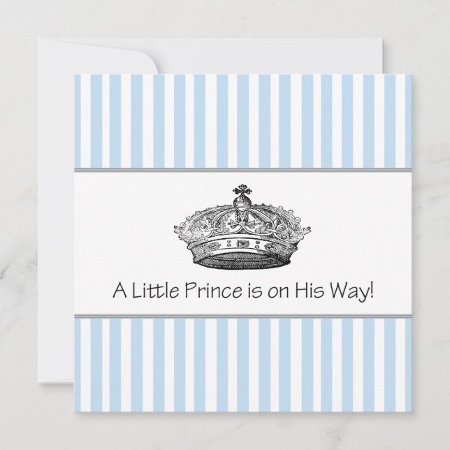 Convites Chá Prince Baby Boy (Frente)
