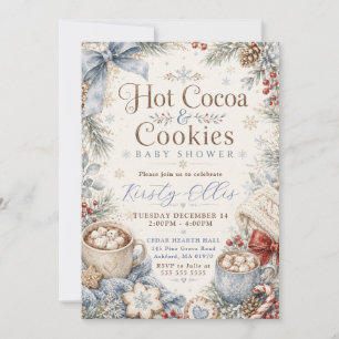 Convites Chá Quente de Chocolate & Festa de Bebê de Cookies