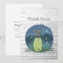 Convites Chá Rato Russo Firefly Mason Jar