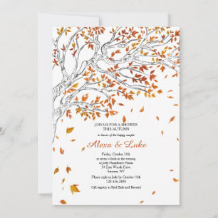 Convites Chá Romântico de Folhas