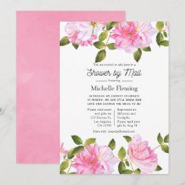 Convites Chá Rosa Rosa Rosa Rosa rosa por e-mail