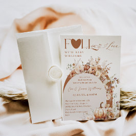 Convites Chá Rustic WildFlower Boho Fall Baby Girl