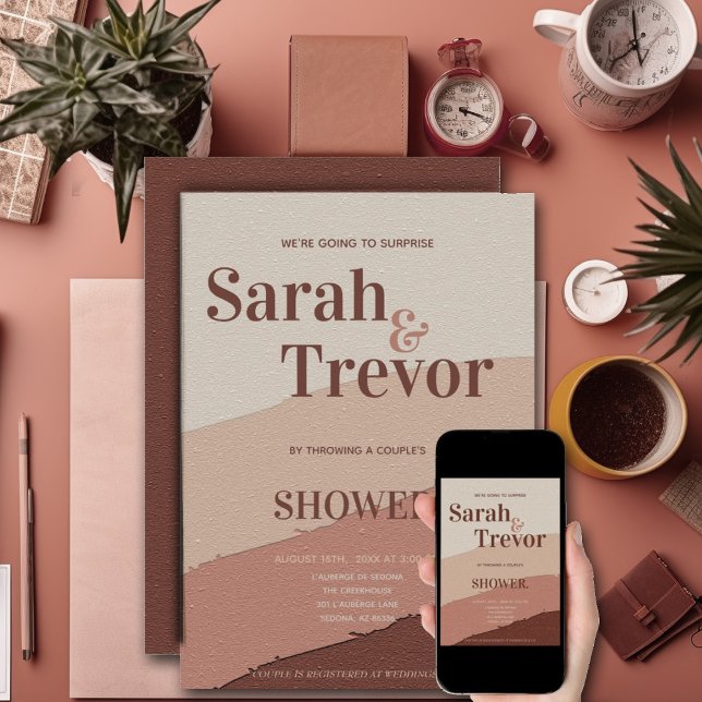 Convites Chá Surpresa Profunda Rust (Criador carregado)