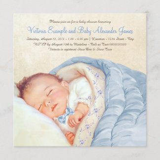 Convites Chá Vintage Baby Boy