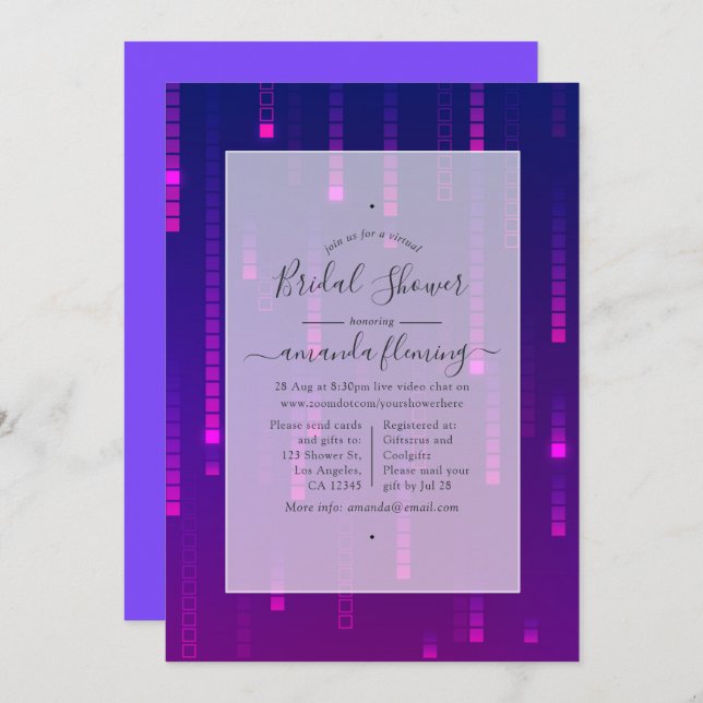 Convites Chá virtual (Frente/Verso)