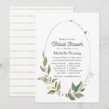 Chá Virtual Geométrico Serenity Greenery