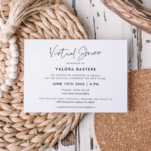 Convites Chá virtual minimalista moderno