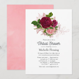 Convites Chá Virtual Vintage Shabby-Chic