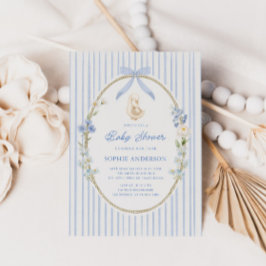 Convites Chalé de Ganso e Gansinho Azul Baby Shower