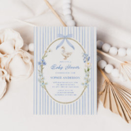 Convites Chalé do Ganso Azul Baby Shower