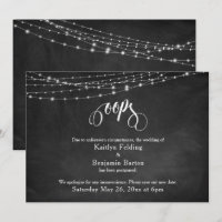 Chalkboard e Luzes Adiaram o Humor de Casamento "O