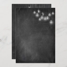 Convites Chalkboard Edison Luzes Modernas