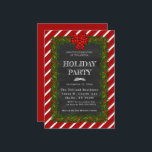 Convites Chalkboard Garland E Festa De Férias Em Escala<br><div class="desc">Celebre a temporada com este elegante convite de férias para o quadro de chanfro,  com uma festiva terra,  letras de giz rústicas e listras clássicas. Perfeito para festas de Natal,  reuniões de inverno e festas de férias. Totalmente personalizável com seus detalhes de evento.</div>