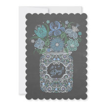 Chalkboard Lacy Mason Baby Shower É um Menino