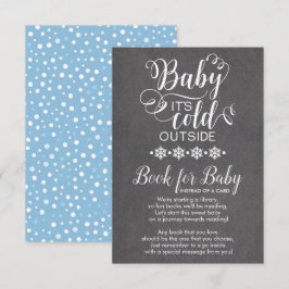Convites Chalkboard Snowflakes traz um livro para o bebê