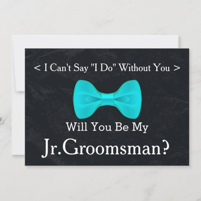 Convites Chalkboard Você Será Meu Padrinho de casamento Jr. (Frente)