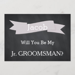 Convites Chalkboard Você Será Nosso Padrinho de casamento J