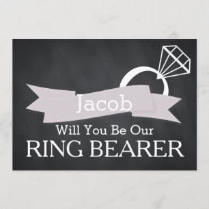 Convites Chalkboard Você Será Nosso Portador De Anel