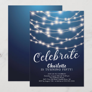 Convites Chamada de Aniversário de Celebração de Luzes A