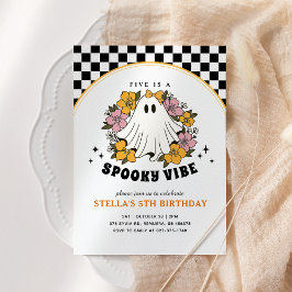 Convites Chamada de Aniversário do Dia das Bruxas de Groovy