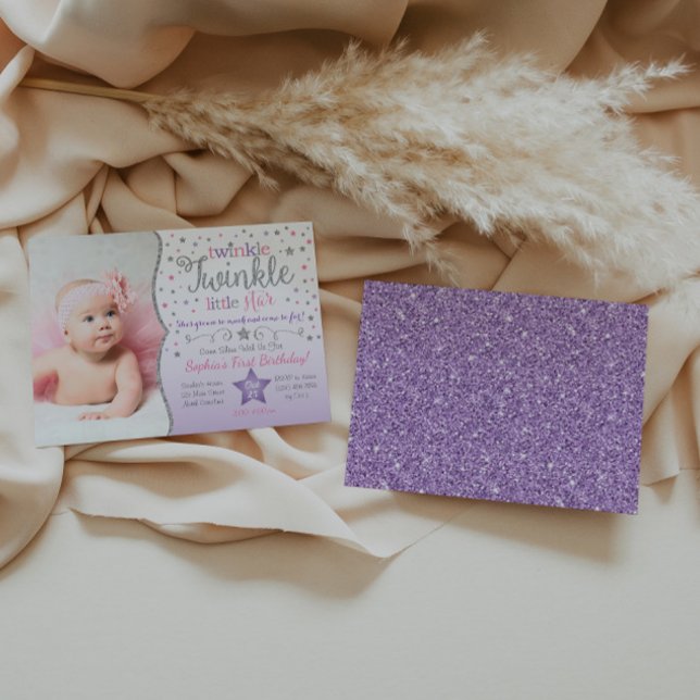 Convites Chamada de Aniversário do Twinkle Twinkle Little S (Criador carregado)