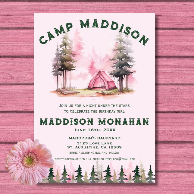 Convites Chamada de Aniversário para Campanha de Menina Ros (Criador carregado)