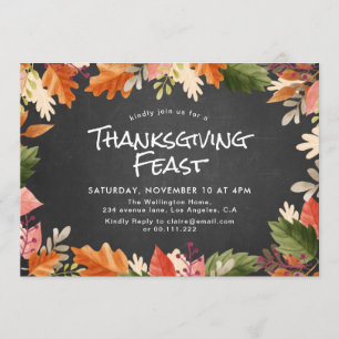 Convites Chamada de banquete de Ação de Graças