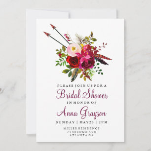 Convites Chamada de Bridalshower Floral de Clorideira Burgu