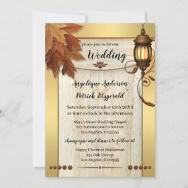 Convites Chamada De Casamento Dourado Lanterna