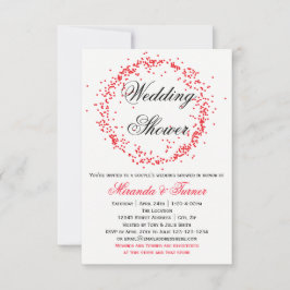 Convites Chamada de Chá de casamento Red Confetti-3X5