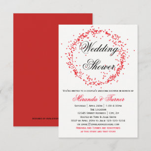 Convites Chamada de Chá de casamento Red Confetti-3X5