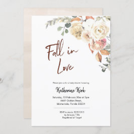 Convites Chamada de Chá de fraldas de Abóbora no Amor