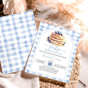 Convites Chamada de Chá de fraldas de Blueberry Brunch Edit