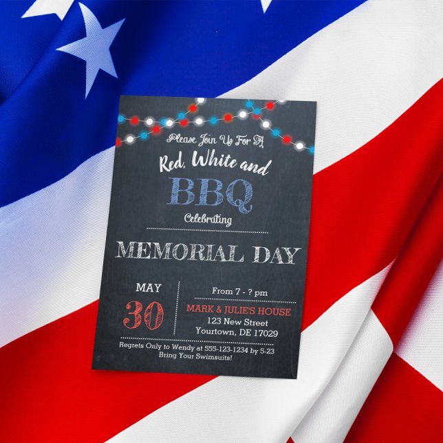 Convites Chamada de Partido Vermelho, Branco e Azul (Criador carregado)