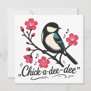 Convites Chamada de passarinho chick-a-dee-dee-dee