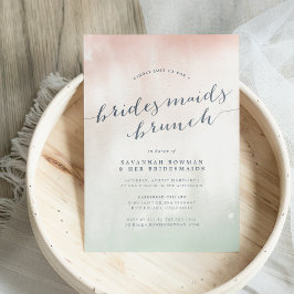Convites Chamada de Pastel de Aquarela Bridesmaids Brunch