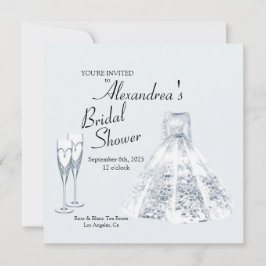 Convites Chamada de Vestido do Casamento Elegante Flute Bri