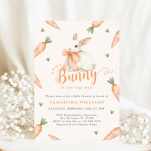 Convites Chamada para Chá de Bebê do Coquette Bunny Neutro