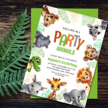 Chamada para Todos os Animais da Festa Aniversário