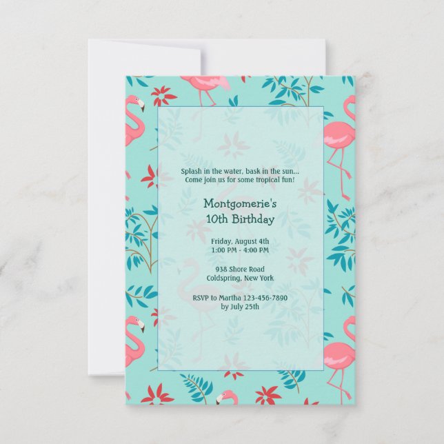 Convites Chamadas de Altura Flamingos (Frente)