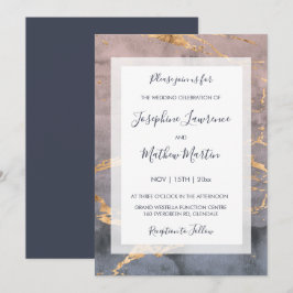 Convites Chamadas de Aquarela e Casamento Dourado