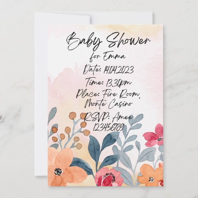 Convites Chamadas de Bebê (Frente)