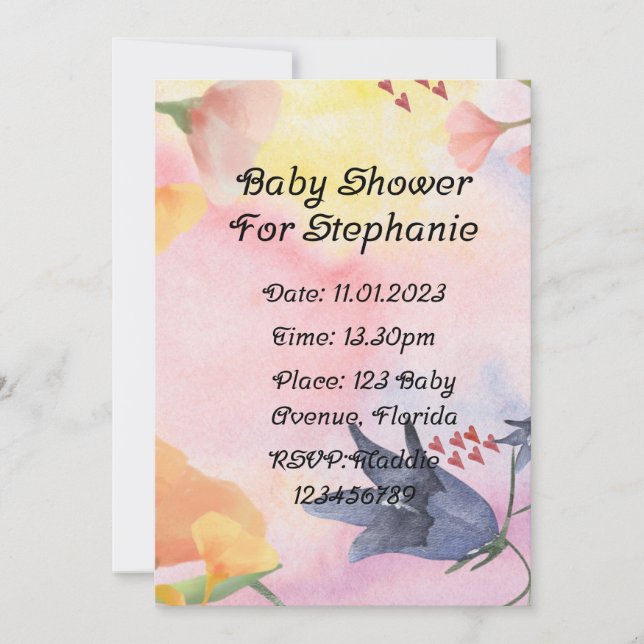 Convites Chamadas de Bebê (Frente)