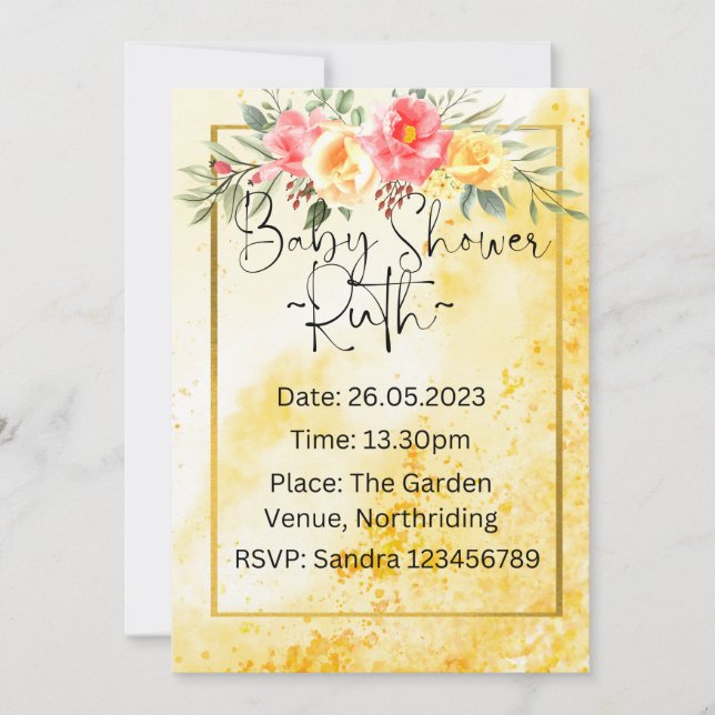 Convites Chamadas de Bebê (Frente)