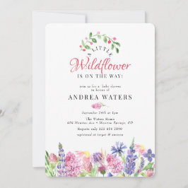 Convites Chamadas de Bebê de Flor Selvagem