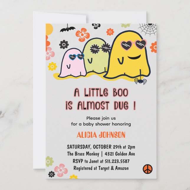 Convites Chamadas de Bebê do Halloween quase venceram (Frente)