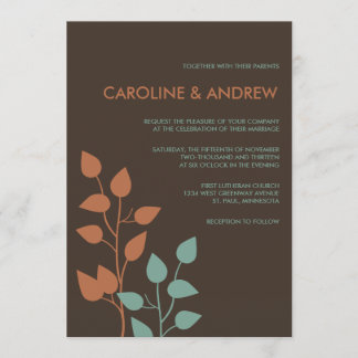 Convites Chamadas de Casamento de Boughs Duplos