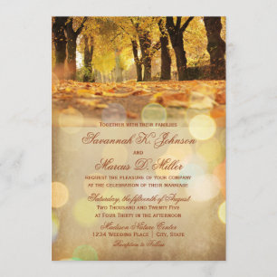 Convites Chamadas de Casamento de Outono Rustic Fall Sai