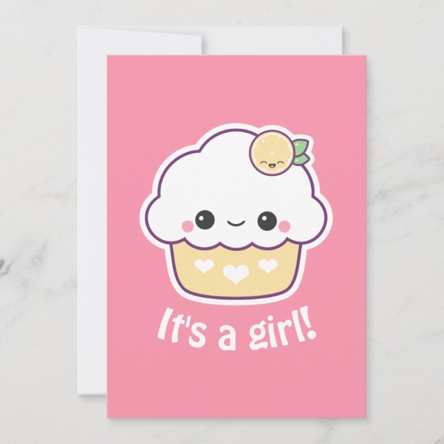 Convites Chamadas para Cupcake de limão-branco (Frente)